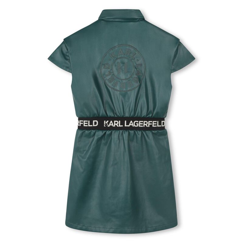 Karl Lagerfeld Faux Leather Zip-Up Dress 10Y - 16Y image number 2